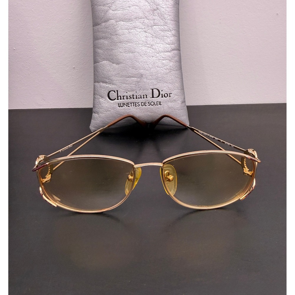 Dior‎ 80s Vintage frame glasses Gold Tortoise Oval Frames Japan 56-16-130